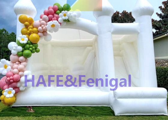 Activity Wedding Inflatable Jumping Castle Pastel Bounce House White PVC