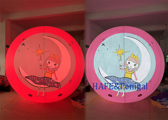 Customizable inkjet patterns 400W RGB Inflatable Led Light For Indoor Outdoor Events Decoration