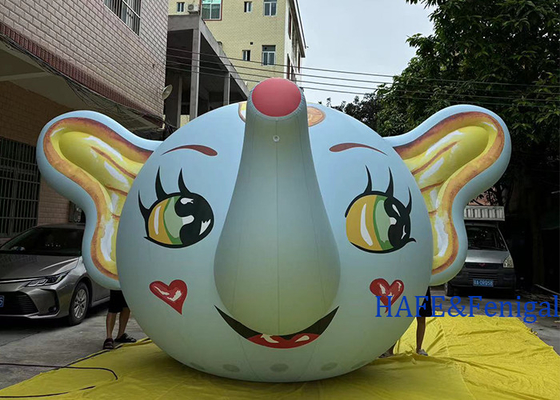Customized Giant 5.5M Elephant With Base Helium Inflatable Ball Advertising Decoration Marketing