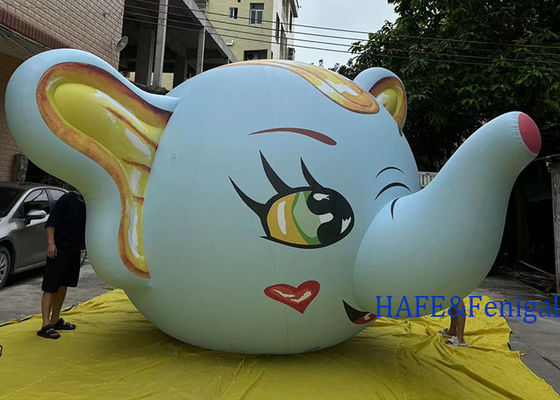 Customized Giant 5.5M Elephant With Base Helium Inflatable Ball Advertising Decoration Marketing