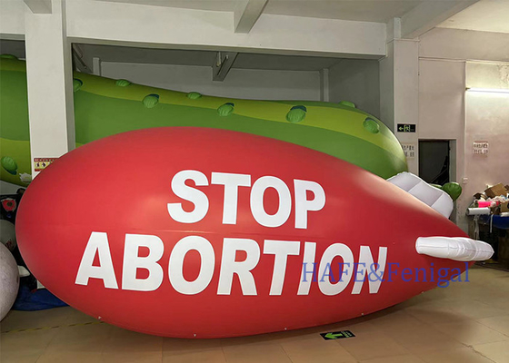 Outdoor Lift Off Advertising Helium Balloon Inflatable Blimp With LED Light