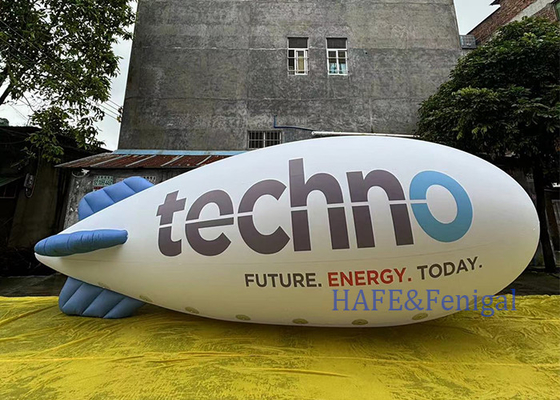Outdoor Lift Off Advertising Helium Balloon Inflatable Blimp With LED Light