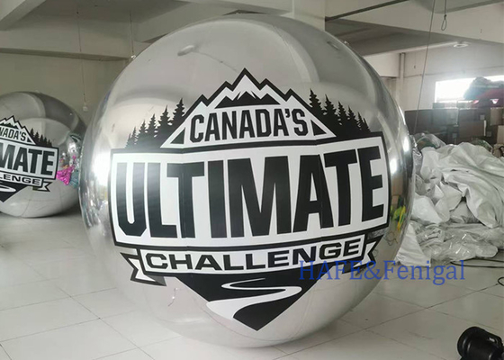 Printed Logo 3M Inflatable Metal Ball Decoration Inflatable Mirror Ball Metal Balloon Large Shiny