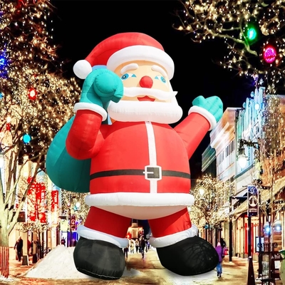 Outdoor Giant 26ft Inflatable Santa Claus Christmas Decorations Yard Lawn Christmas Party