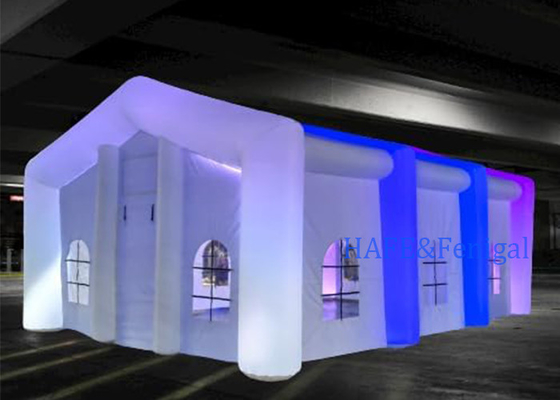 Large Inflatable Cube Tent with LED Lighting For Large Gathering Events Parties