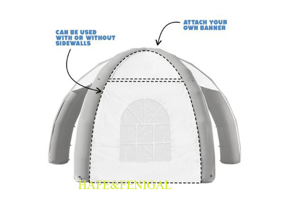Customized 20ft Inflatable Spider Tent  With Velcro To Add Banners For Outdoor Events