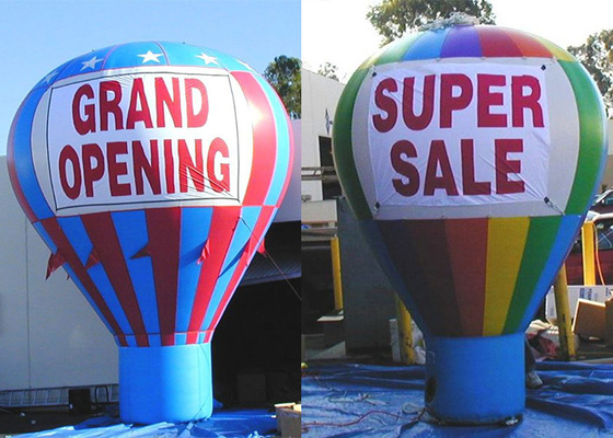 Custom 3.5m 12ft Hot Air Balloon Shape Ads Balloon For Continuous Inflation
