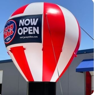 Custom 3.5m 12ft Hot Air Balloon Shape Ads Balloon For Continuous Inflation