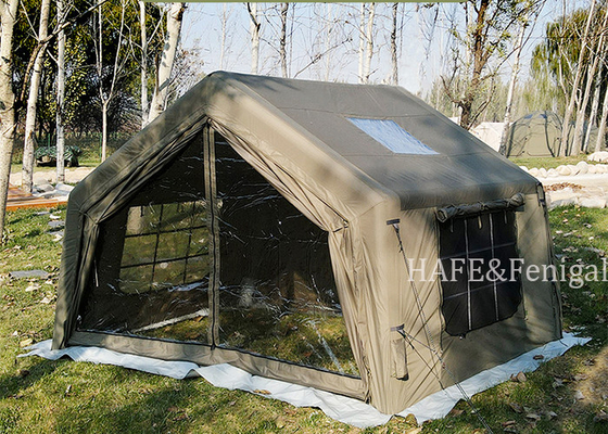 Military Green 9㎡ Car Tail Inflatable Tent 3-5 People Rainproof Fully Automatic Camping Module Camping Tent