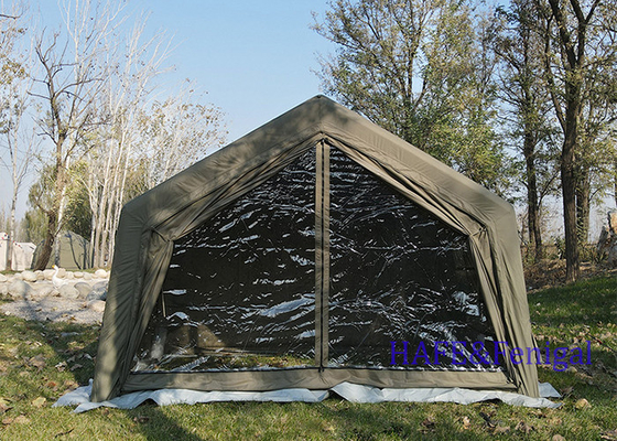 Military Green 9㎡ Car Tail Inflatable Tent 3-5 People Rainproof Fully Automatic Camping Module Camping Tent