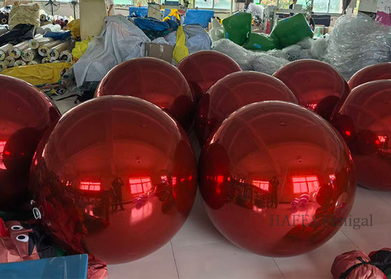Outdoor Decoration With Double-Layer Inflatable PVC Mirror Balls In Various Colors