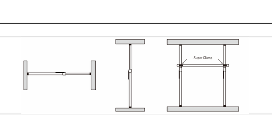 HAFE TM15 Series Aluminum Telescopic Support Pole with Lightweight Construction, Fast Adjustment, and 15 kg Capacity