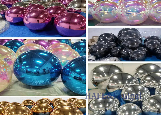 Decorative Sphere Inflatable Mirror Ball Custom Large PVC Various Colors 3m