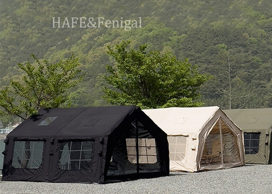 Army Green Air Inflatable Camping Tent 13.6 Outdoor Free Construction One Room One Living Room Ridge Rainproof