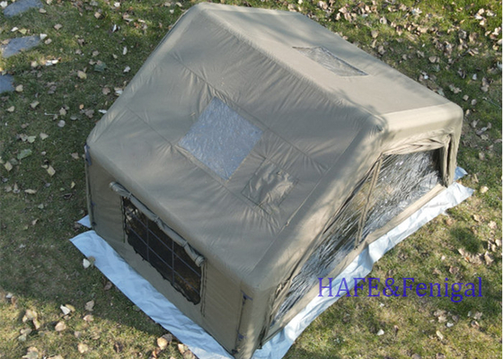 Military Green 9㎡ Car Tail Inflatable Tent 3-5 People Rainproof Fully Automatic Camping Module Camping Tent