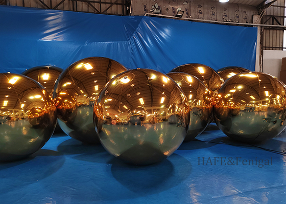 Christmas Atmosphere Inflatable Mirror Balloon PVC Diameter 2 Meters Customizable Color