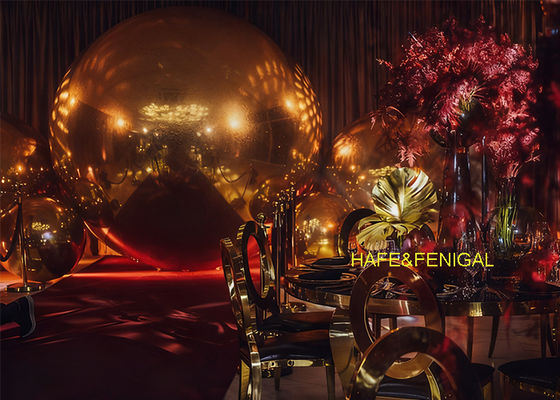 Durable PVC 2-Layer Golden Mirror Balloons For Event Planners And DIY Decorators