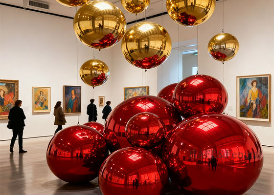 Customized PVC Double-Layer Inflatable Mirror Ball Decoration Can Be Hung
