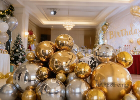 色付きミラー反射充填PVCミラー球形エアスペース装飾