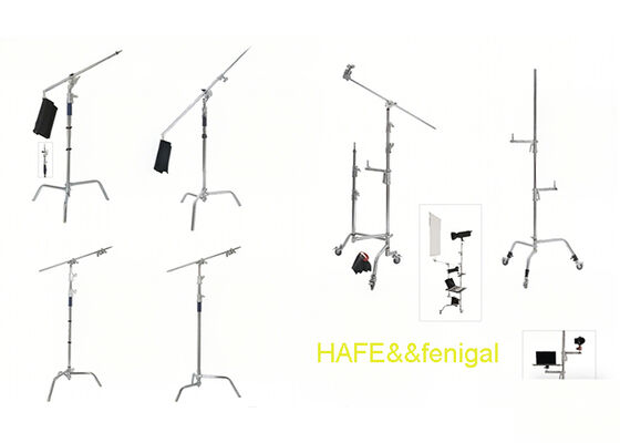 Detachable Legs,360° Rotating Plate Heavy-Duty Steel Magic Arm Light Stand