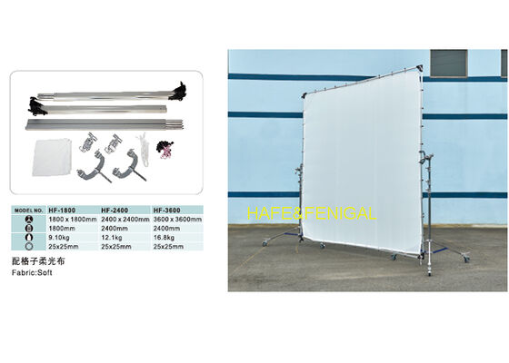 Aluminum Light Control & Flag Panel Systems With White Soft Fabric For Studio Diffusion