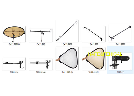 スタジオ固定照明セット用の両面ハンドヘルド反射板と反射板クランプ