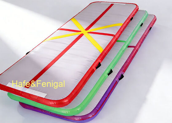 DWF インフレータブルジムマット – 体操、HIIT、学校の体育向け10cm厚プロフェッショナルエアトラック