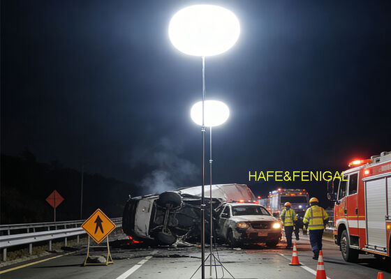 CE認証 480W 230VAC LEDバルーンライト 三脚付き 建設現場用