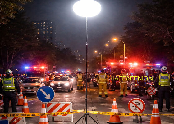 迅速対応用の調整可能三脚に取り付けられたLED 400Wセーフティバルーンライト