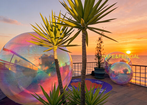 イベント用 95% 反射率 UV耐性 デュアルレイヤーPVC製 超反射ホログラフィックミラーバルーン