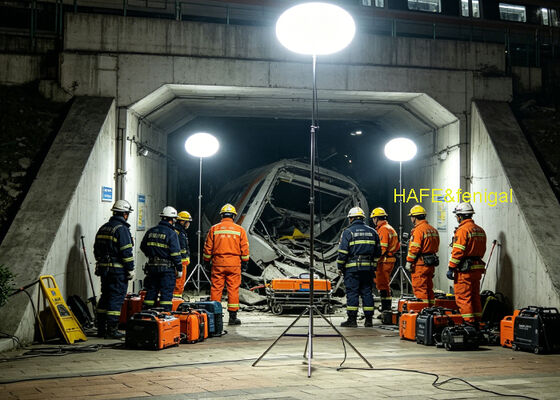 太陽 LED600DC AP 600W バルーンライト 90,000 ルメンと緊急救助のための静かな操作