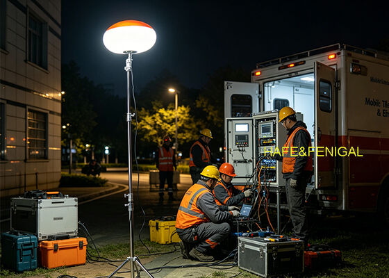 200WのLEDバルーンライト IP65防水評価とAC/DCダブルパワーでプロのフィールド使用