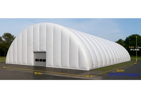 イベントや展示会向けの耐風性の高い30m x 50mの大型インフレータブルエアテント