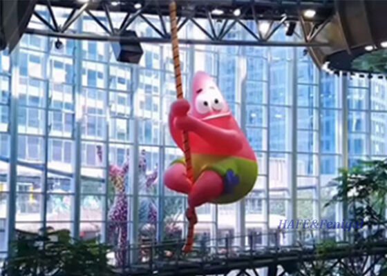 Custom Suspended Inflatable Starfish Display with 6 Meters Diameter for High-Impact Visual Attraction in Shopping Malls