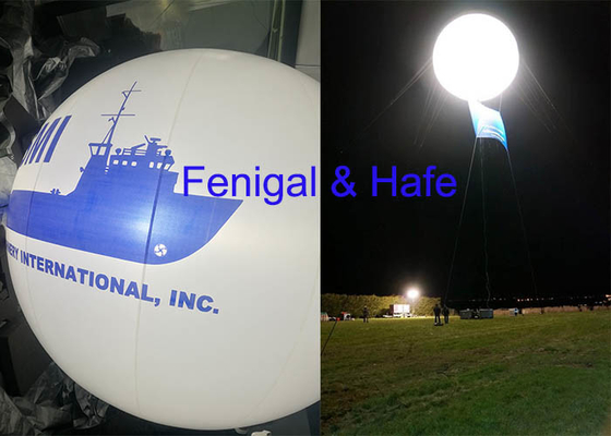 Floating 20m 2000W Halogen Lamp 2.3m Helium Balloon Lights