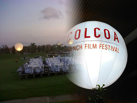 Poly Silk Balloons Illuminate Led Lights 80W For Music Festival Decoration